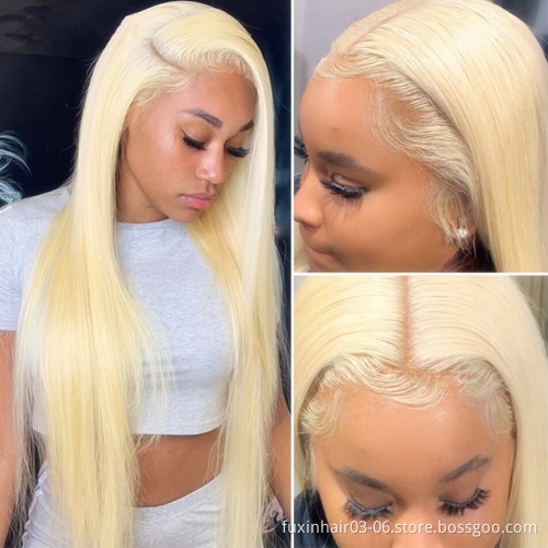 613 Frontal Wigs For Black Women Human Hair Virgin Cuticle Aligned Hair Blond Hd Lace Front Wig Straight 613 Full Lace Wigs